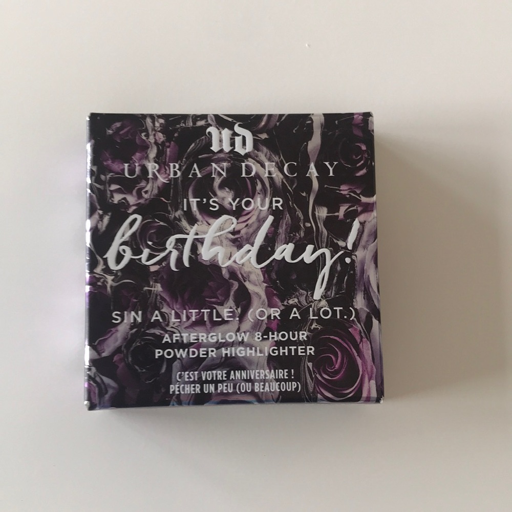 Urban decay afterglow highlighter in sin.